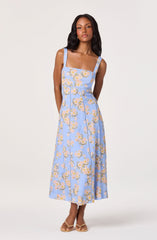 Nathalie Lace Trim Midi Dress