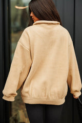 Teddy Polo Fleece Sweatshirt