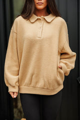 Teddy Polo Fleece Sweatshirt