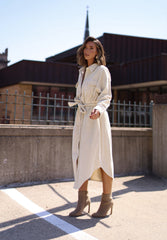 Corduroy Maxi Button Up Dress