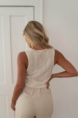 Crochet Button Vest