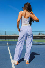 Eyelet Striped Boxer Pants