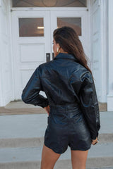 Faux Leather Romper