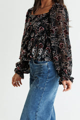 Floral Feelings Velvet Top