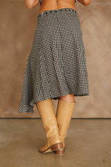 Gingham Asymmetrical Skirt