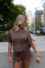 Espresso Break Suede Shorts