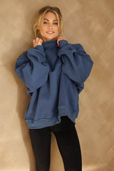 Power Down Mock Neck Sweatshirt
