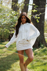 Pleated Batwing Sleeve Shirt