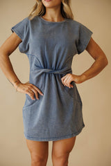 Twisted Mineral Wash Dress