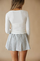 Ribbed Fitted Long Sleeve Top
