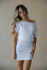 Lila Striped Mini Dress