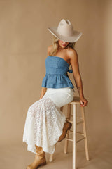 Lace Fitted Mermaid Skirt
