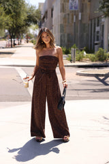 Leopard Suede jumpsuit