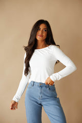 Neutral Muse Ribbed Top