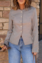 With Intention Plaid Jacket
