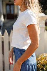 Pointelle Ribbed Tee