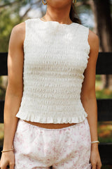 Smocked Open Back Top