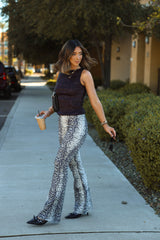 Snake Flare Print Pant