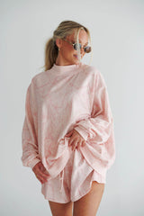 Blush Camo Mock Neck Sweatshirt