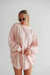 Blush Camo Mock Neck Sweatshirt