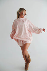 Blush Camo Mock Neck Sweatshirt