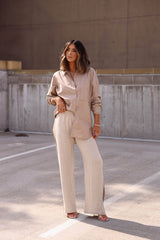 Taupe Poplin Button Down
