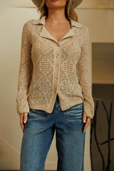 Through The Grid Knit Top