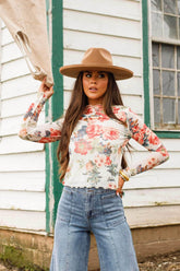Wild Rose Mesh Top