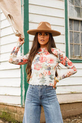 Wild Rose Mesh Top