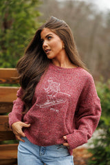 Embroidered Skier Sweater