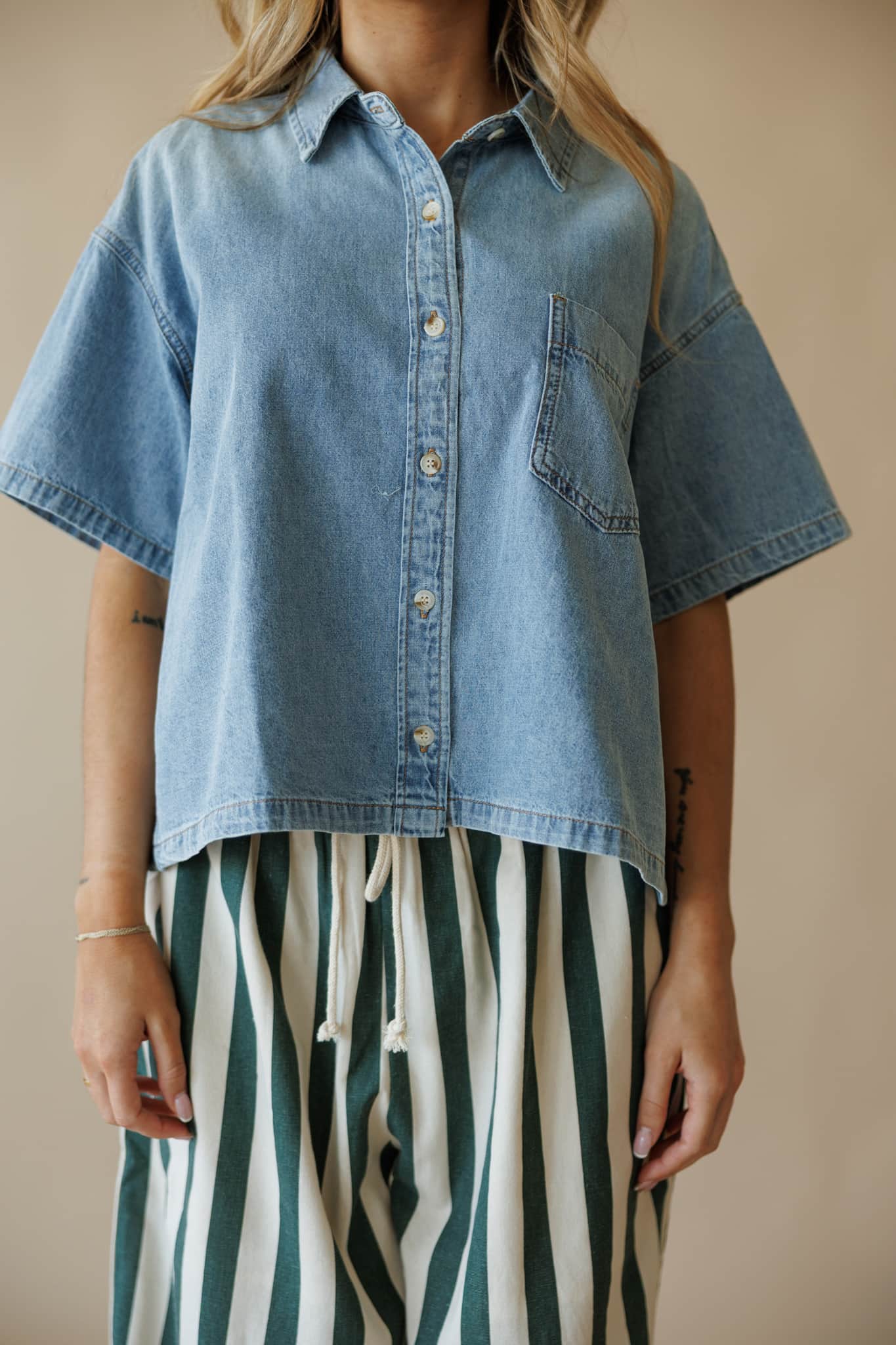 Jordan Denim Shirt Top