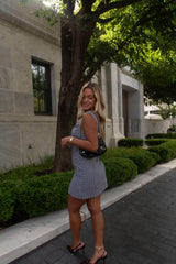 Black Gingham Mini Dress