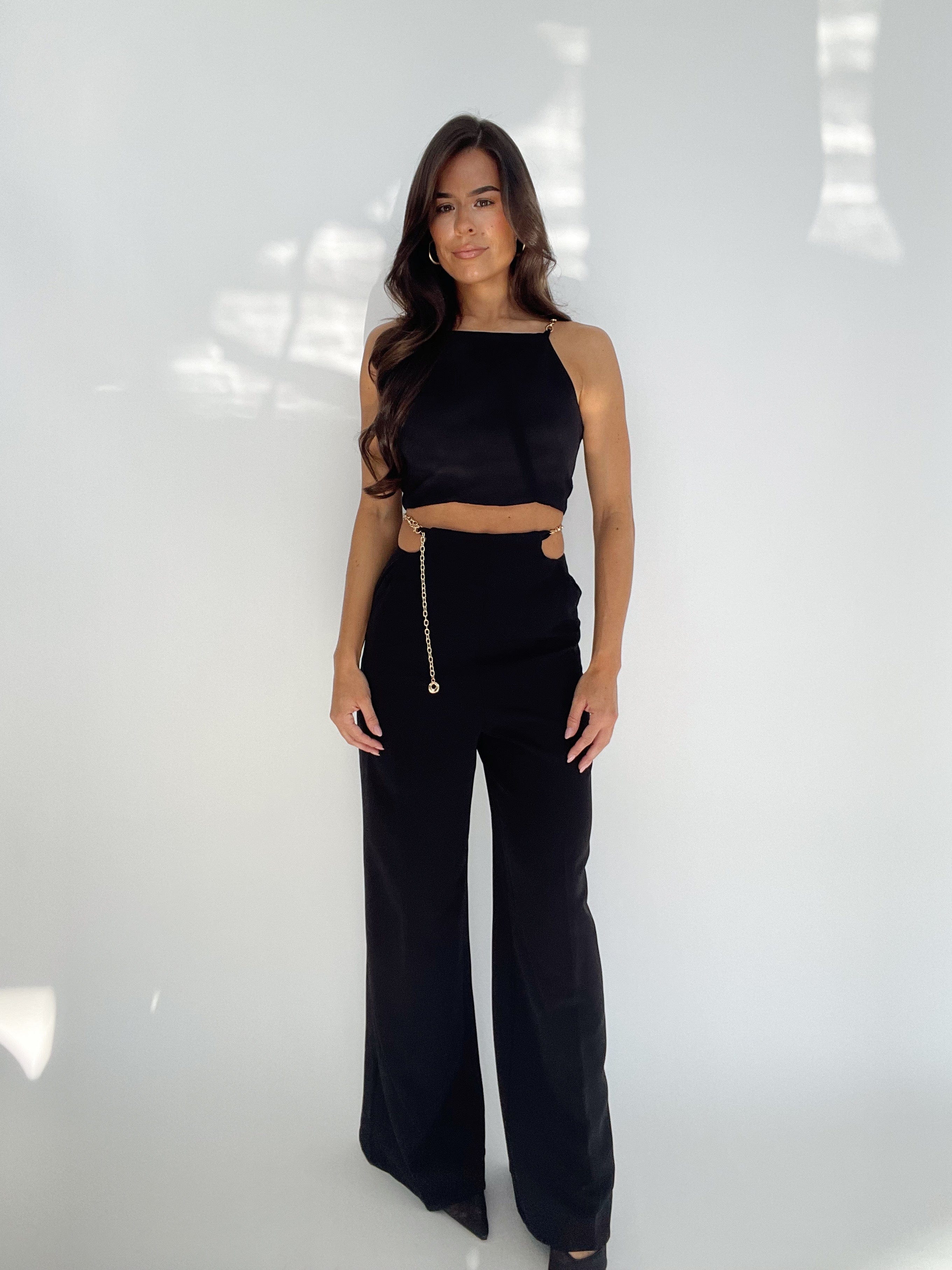 Black Gold Chain Tank