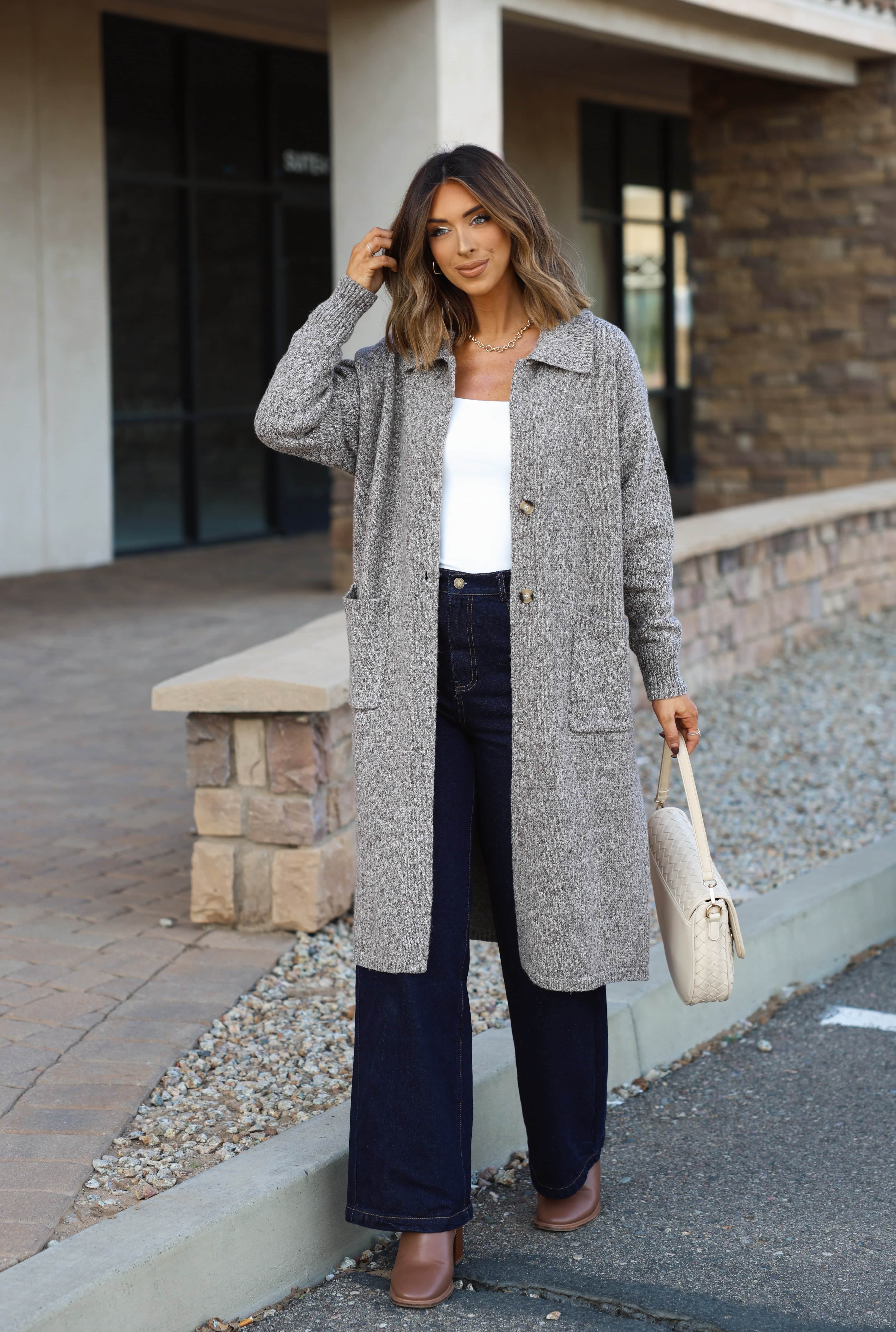 City Latte Sweater Cardigan