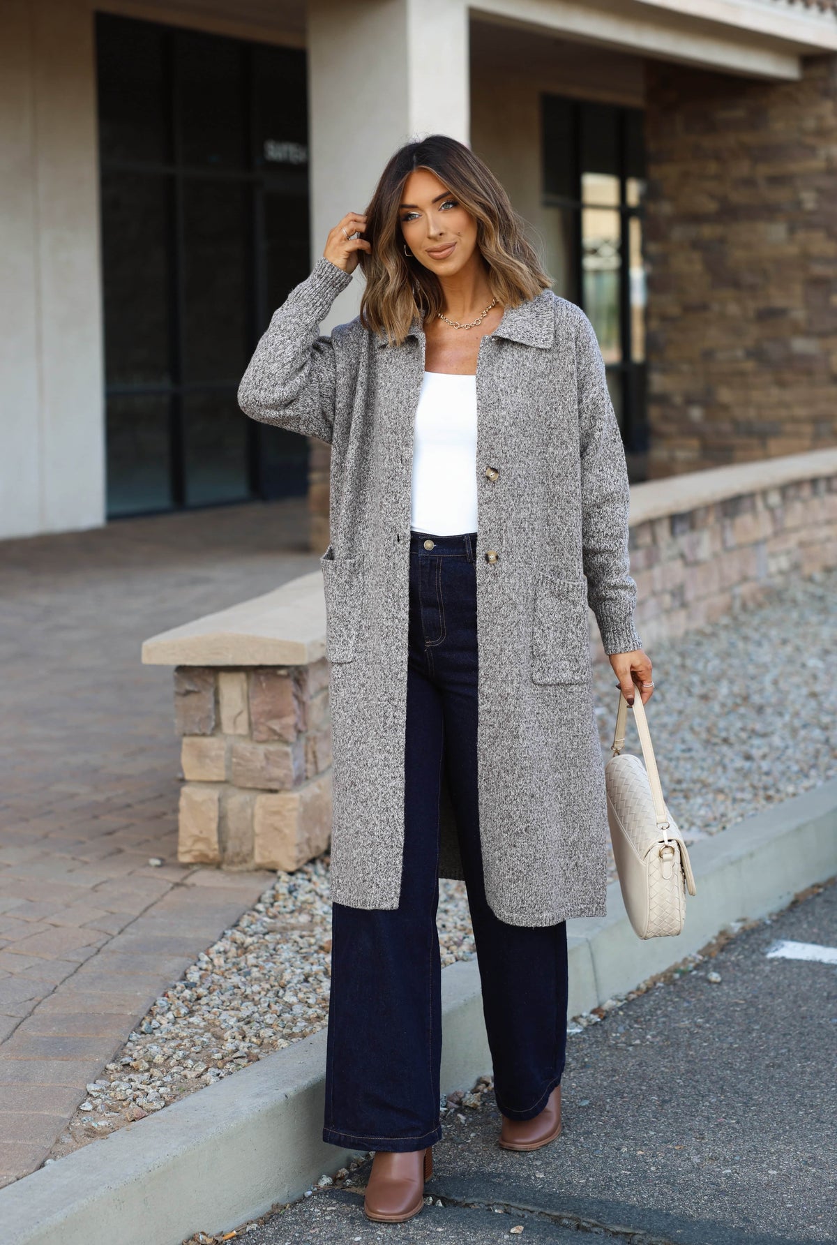 City Latte Sweater Cardigan