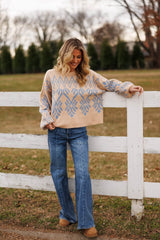 Cream Alpine Knit Sweater
