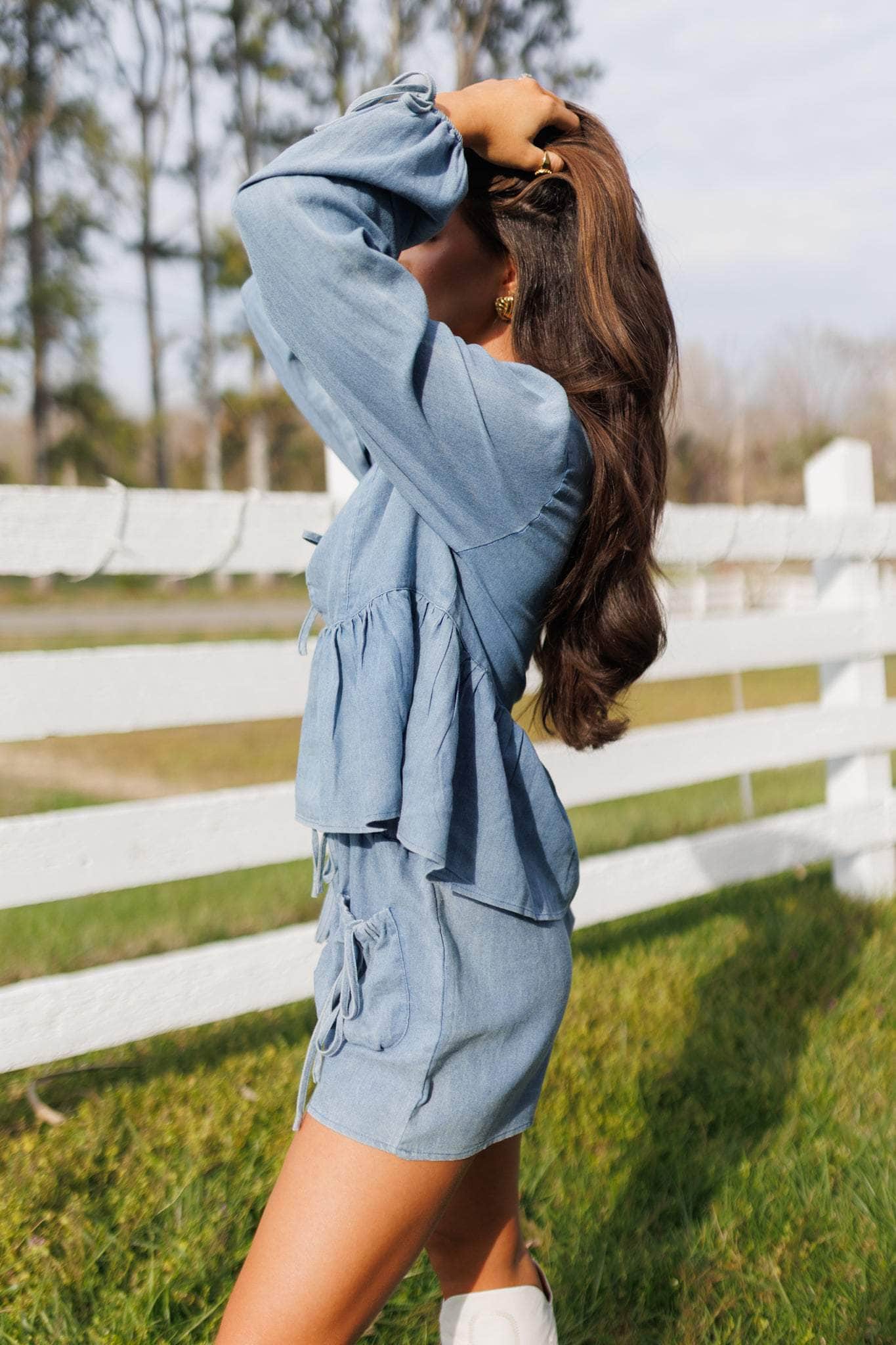 Daisywood Denim Top