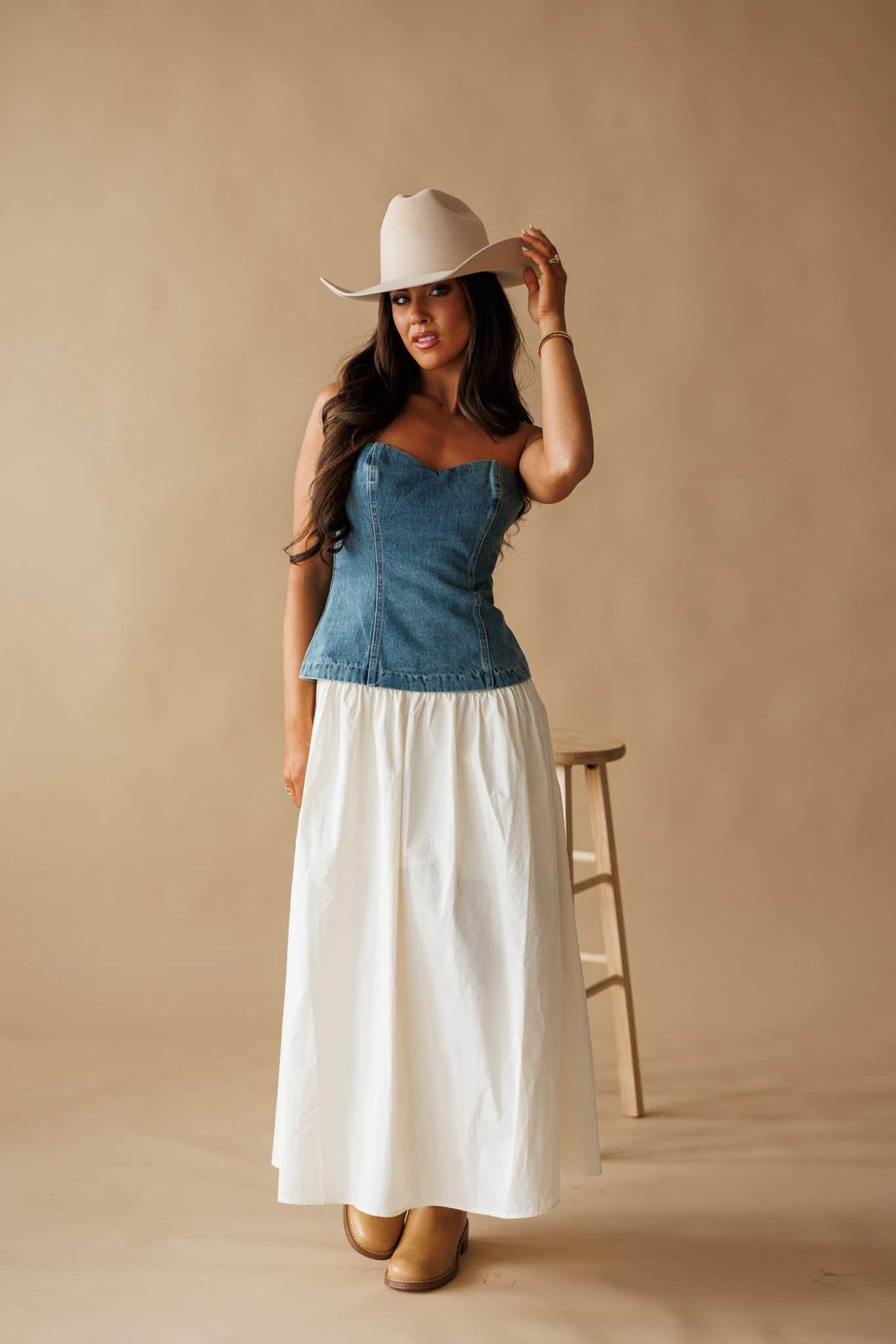 Pre-Order! Barefoot In Denim Dress