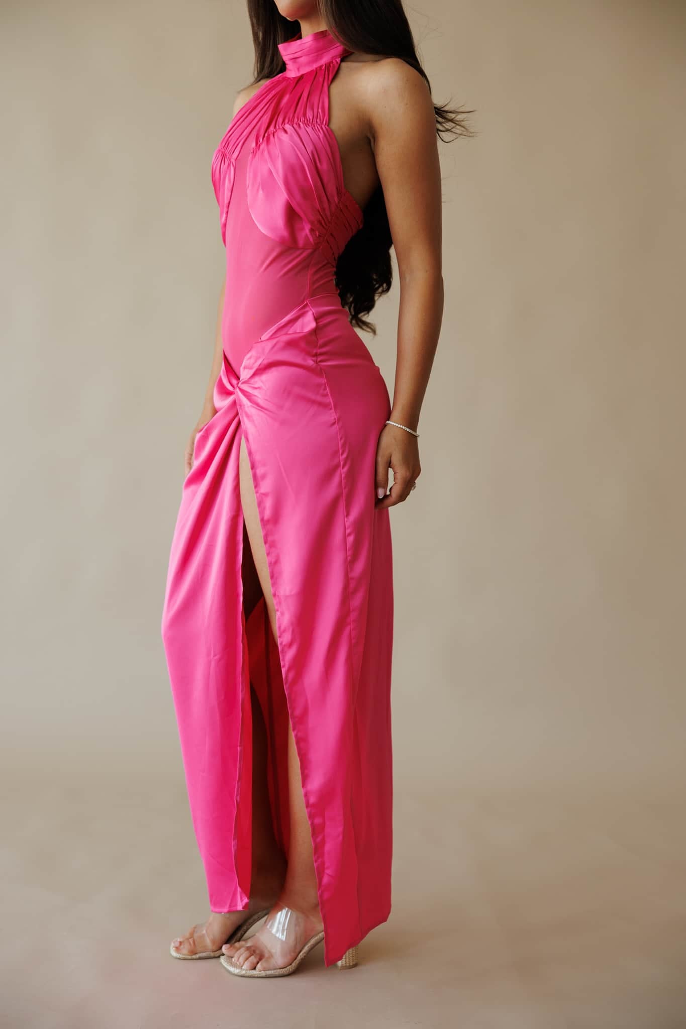 Pink Paradise Mesh Maxi Dres