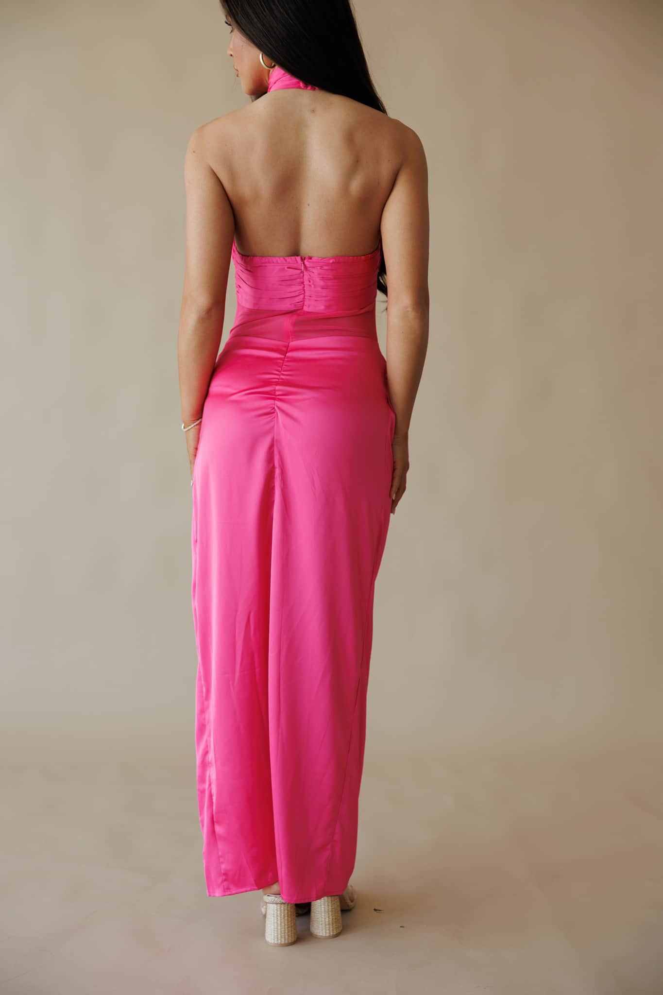 Pink Paradise Mesh Maxi Dres