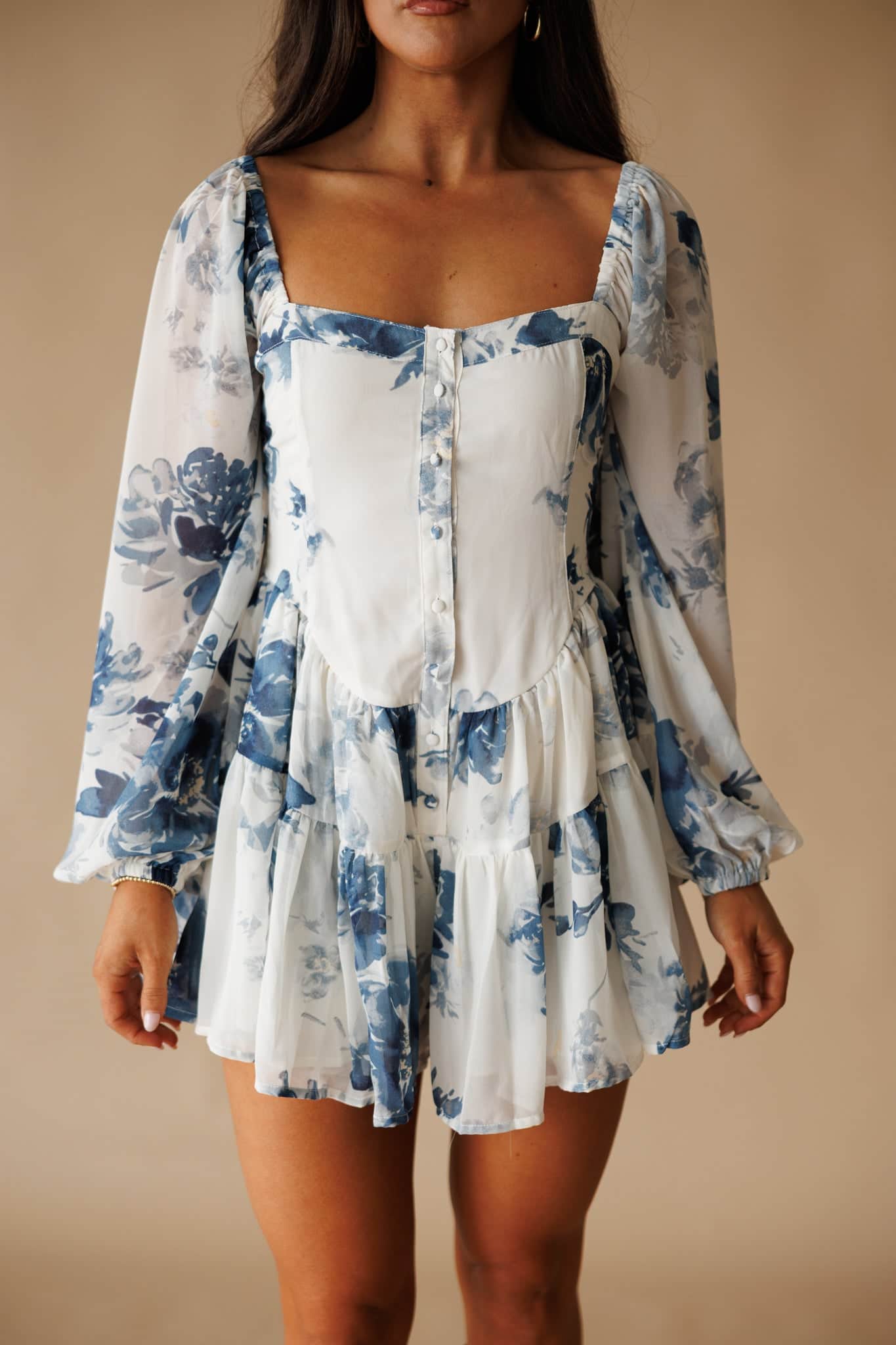 Juliette Floral Chiffon Romper
