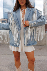 Fringe Finale Denim Jacket