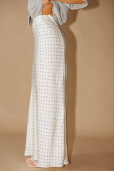 Polka Dot Satin Skirt