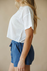 Cropped Raw Hem Tee