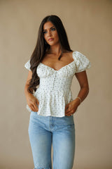 Polka Dot Satin Top