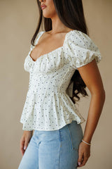 Polka Dot Satin Top