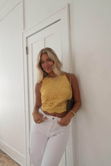 Hello Sunshine Eyelet Top