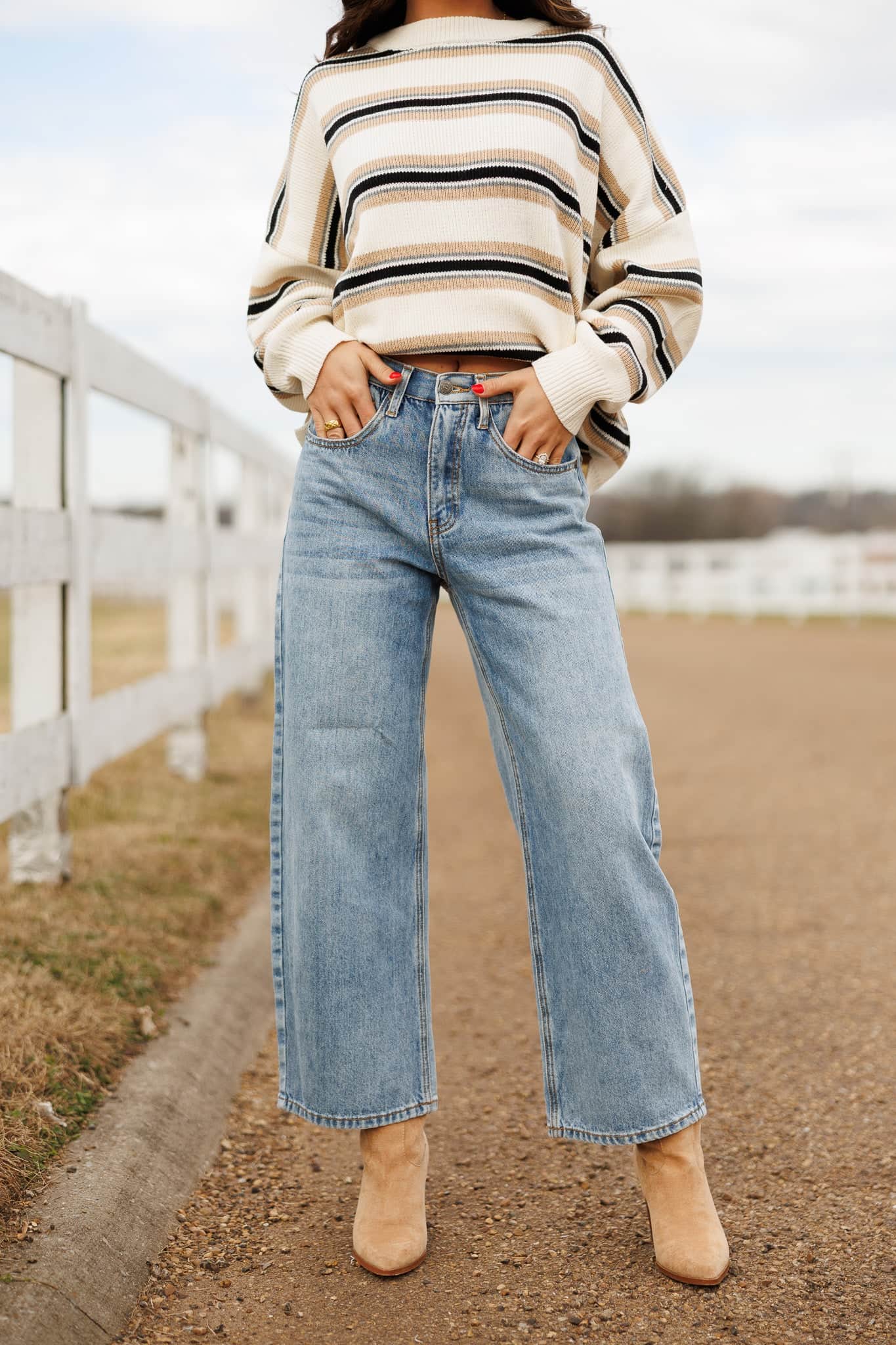 High Rise Curve Barrel Stretch Jeans