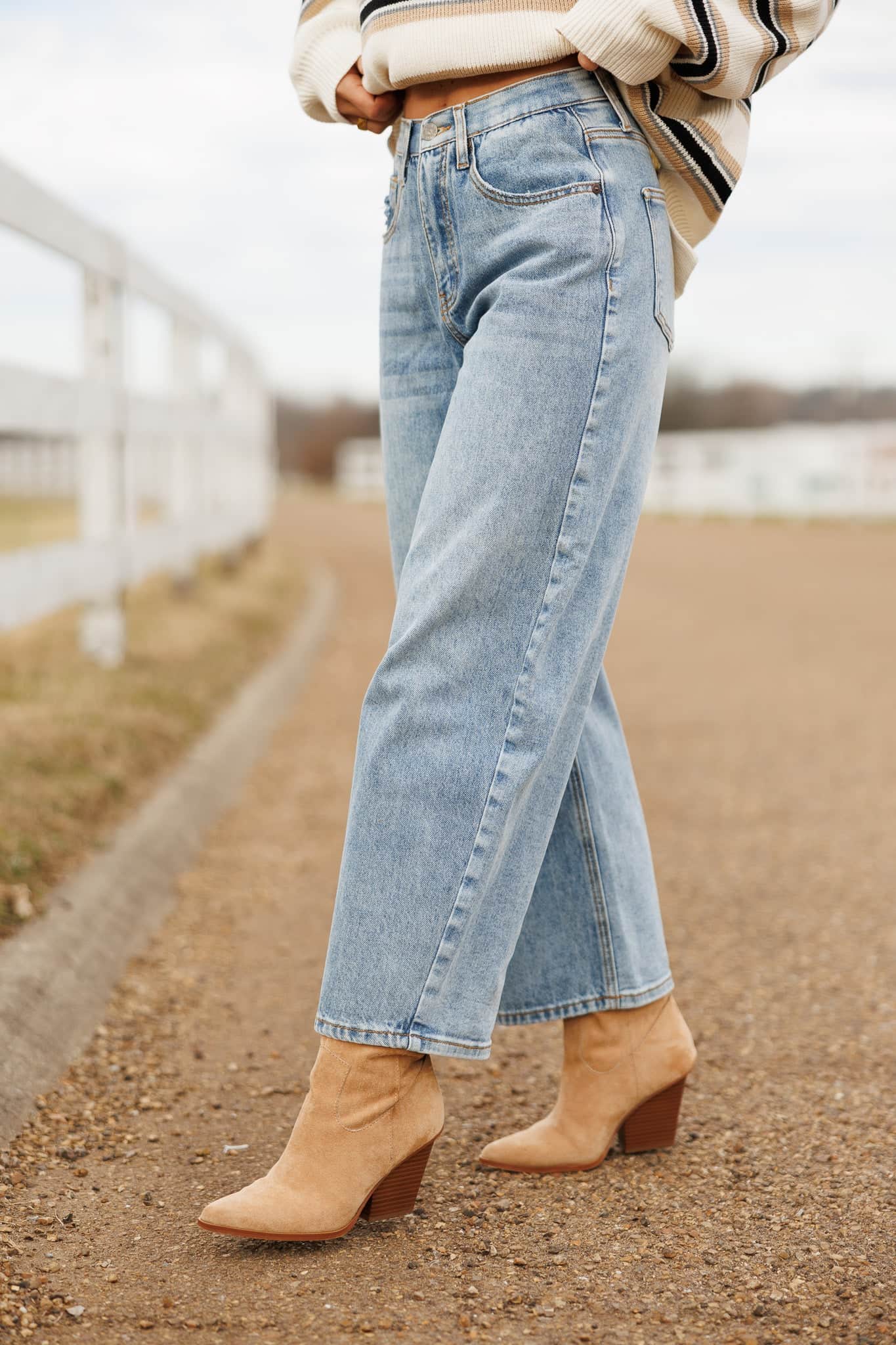 High Rise Curve Barrel Stretch Jeans