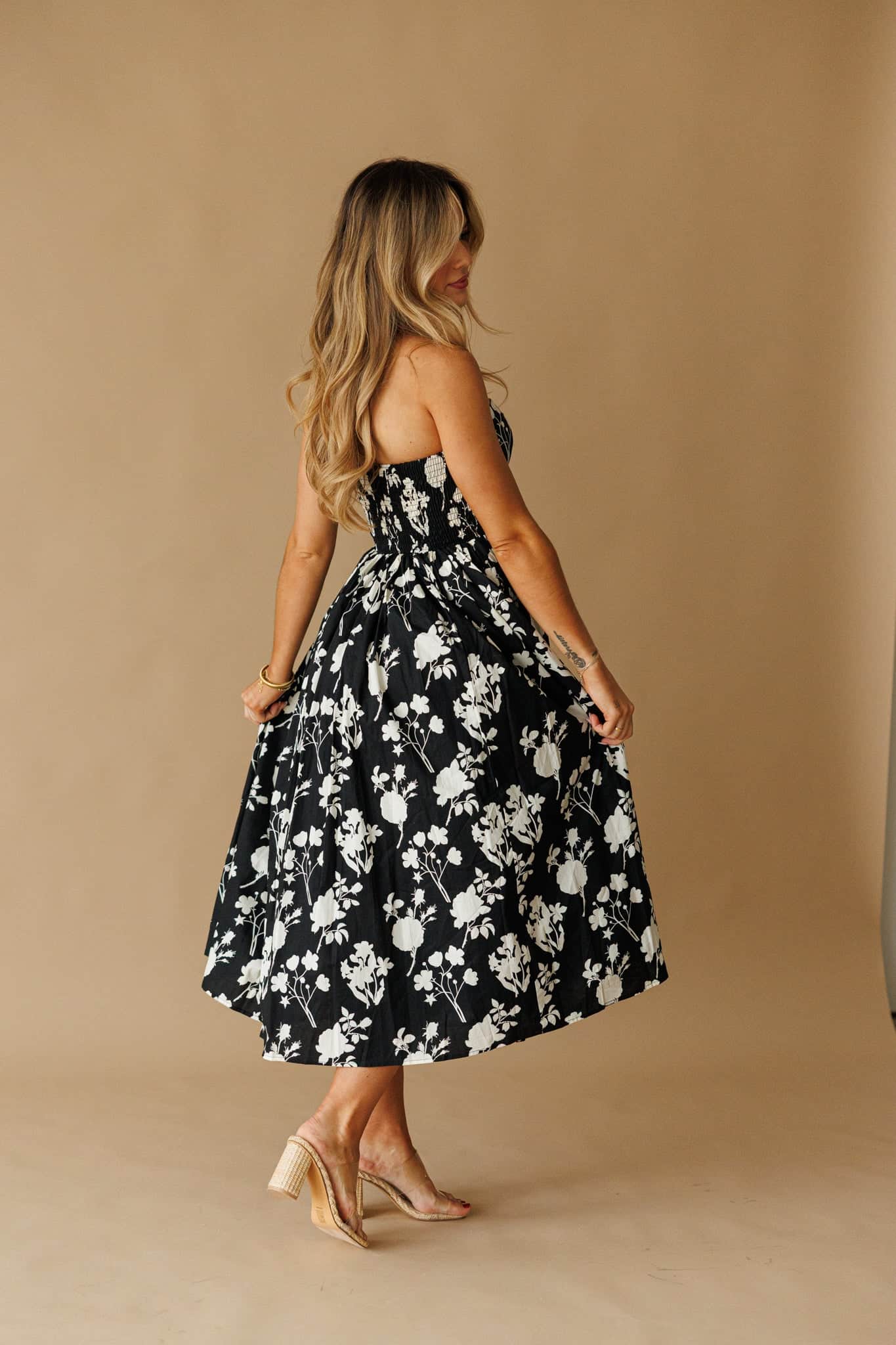 Pre-Order! Black Magnolia Dress